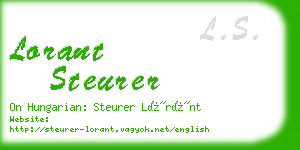 lorant steurer business card